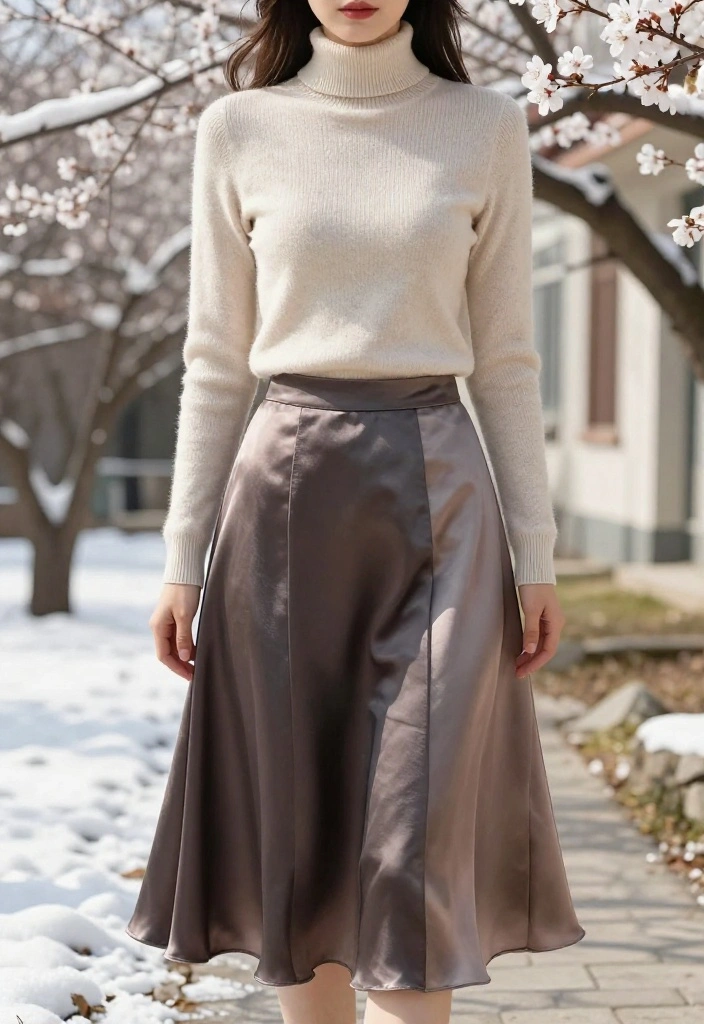 14 Satynowa Spodnica Outfit Ideas for Women That Transition Well - 14. Layering for Year-Round Style 1