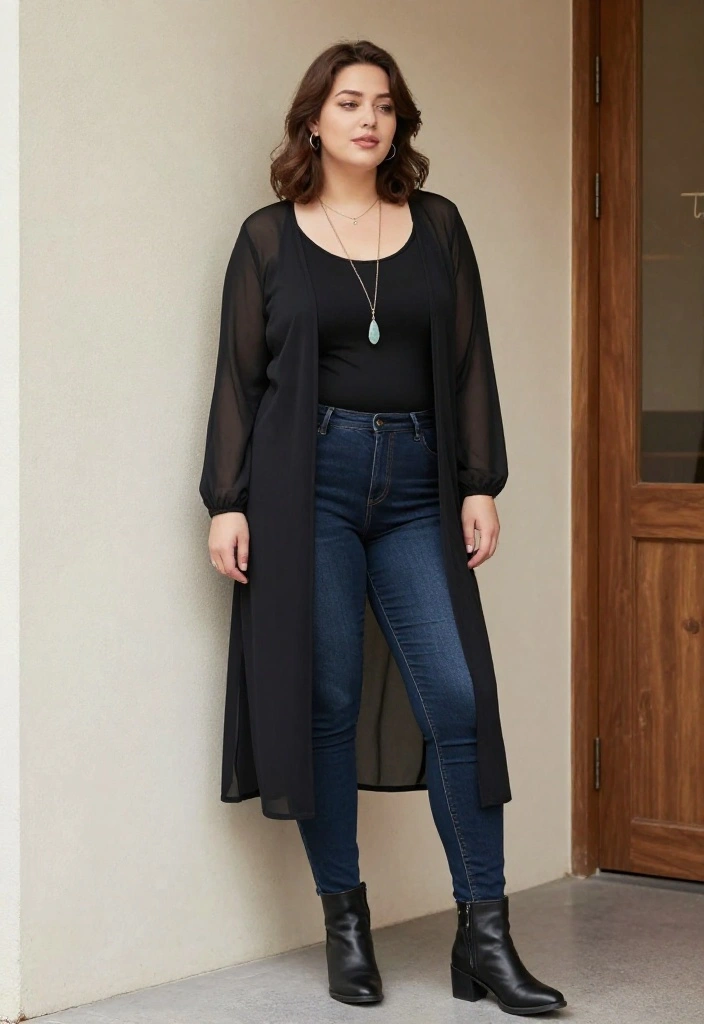 14 Sheer Top Outfit Ideas for Women That Show Just Enough Skin - 5. The Layered Look with a Sheer Tunic 1