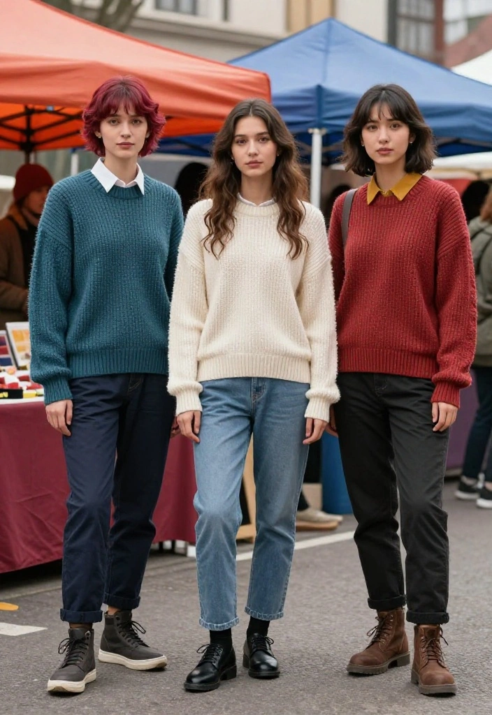 14 Women Outfit With Sweater Ideas That Layer Without Adding Bulk - 14. The Ultimate Layering Trick: One Sweater, Multiple Styles 1