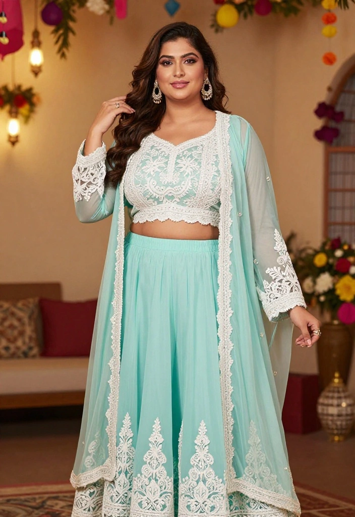 15 Baat Pakki Outfit Ideas for a Modest Celebration - 2. Trendy Sharara Set 1