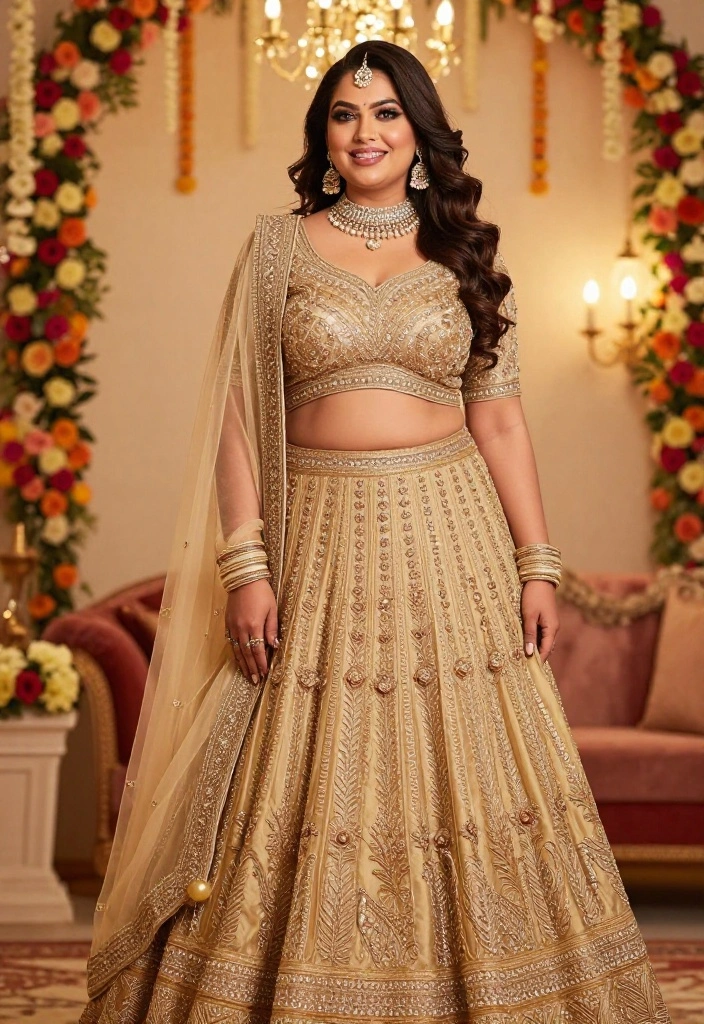 15 Baat Pakki Outfit Ideas for a Modest Celebration - 3. Classic Lehenga Choli 1
