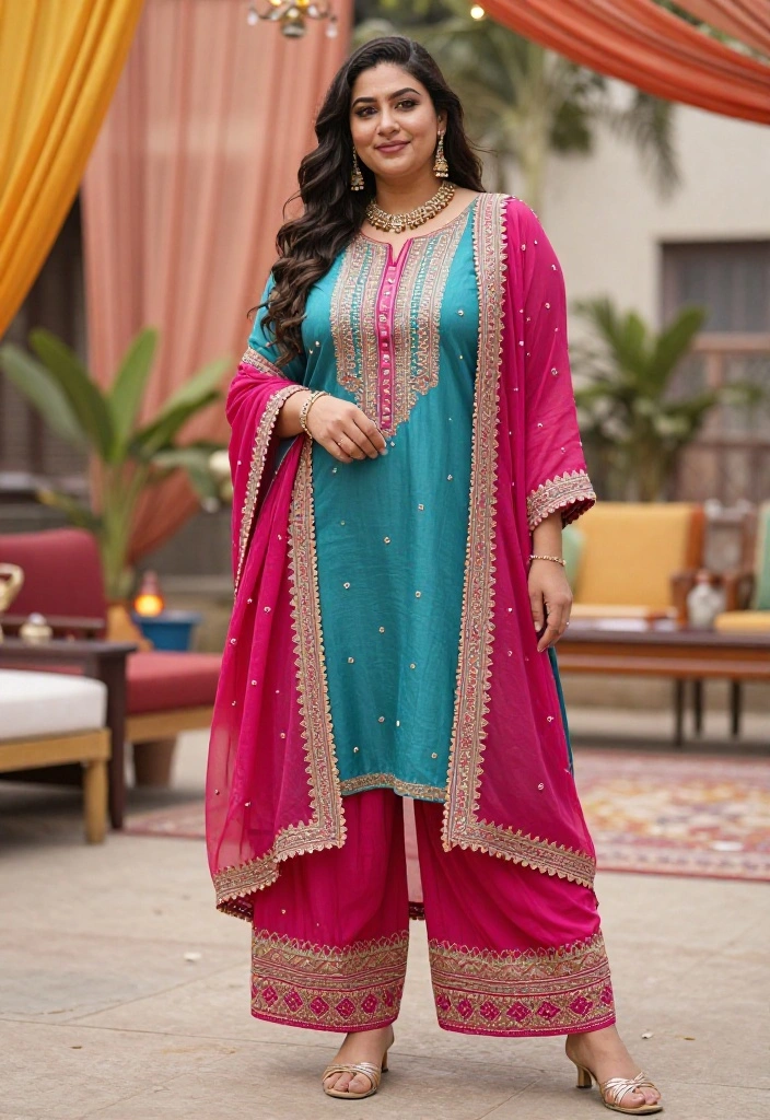 15 Baat Pakki Outfit Ideas for a Modest Celebration - 4. Fusion Indo-Western Outfit 1