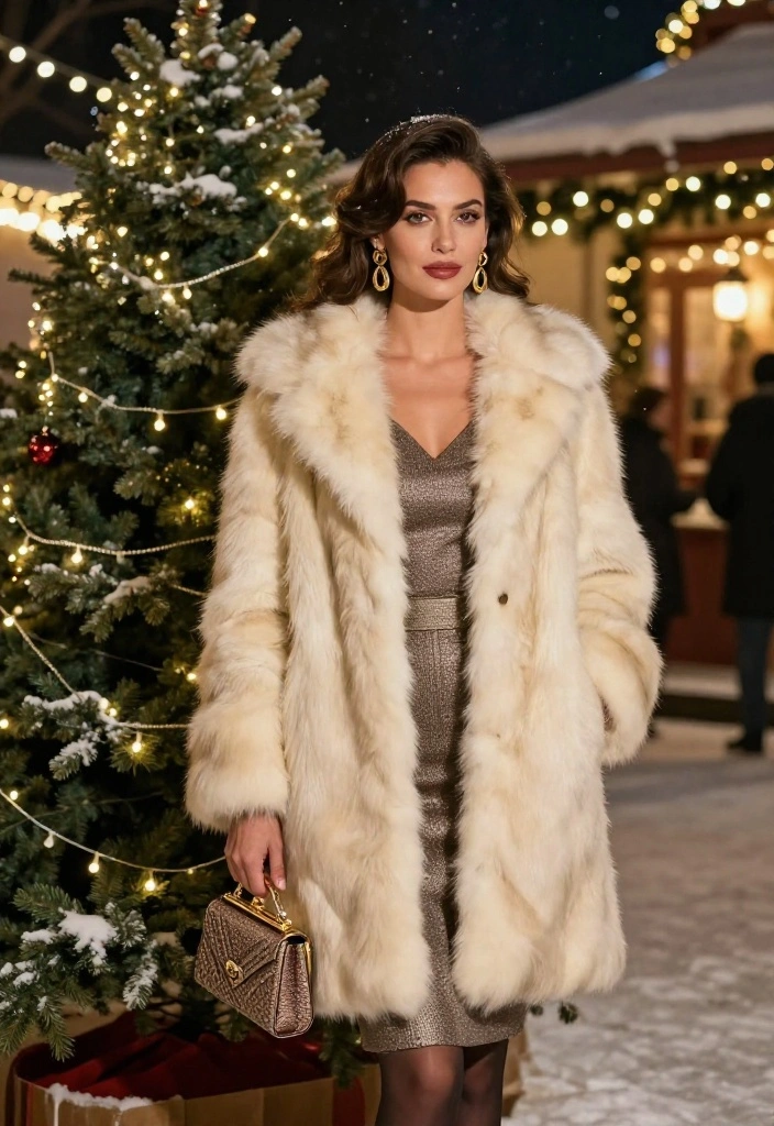 15 Coquette Winter Outfit Ideas That Stay Warm and Stylish - 10. Fluffy Faux Fur Coat 1