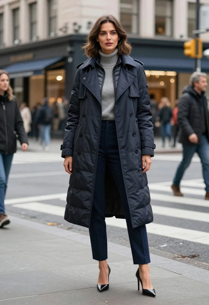 15 Down Jacket Outfit Ideas for Women That Don't Add Bulk - 13. Classic Trench Coat Style 1