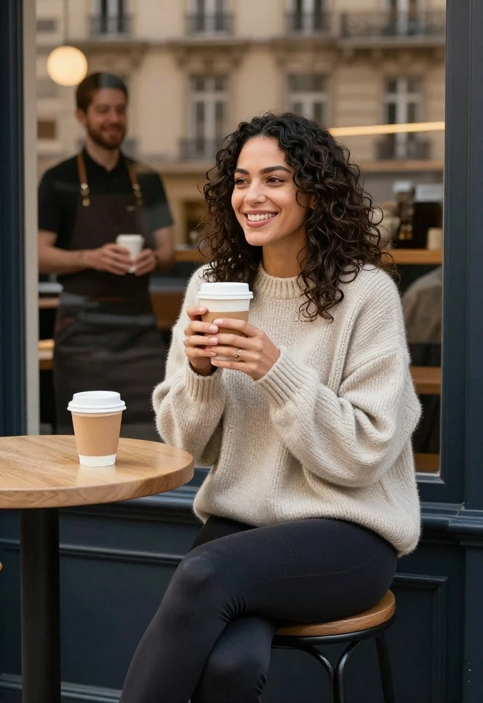 15 Europe Aesthetic Outfit Ideas That Pack Light - 9. Chic Oversized Sweater with Leggings 1