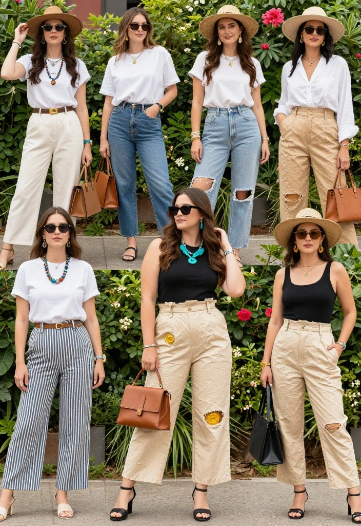 15 Paper Bag Pants Outfit Ideas for Women That Flatter Every Body - 9. Statement Accessories to Elevate Your Look 1