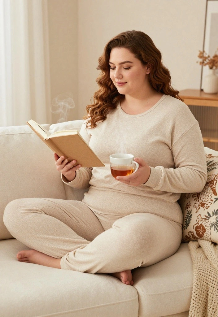 15 Plus Size Outfit Ideas That Highlight Your Best Features - 12. Comfy But Cute Lounge Sets 1