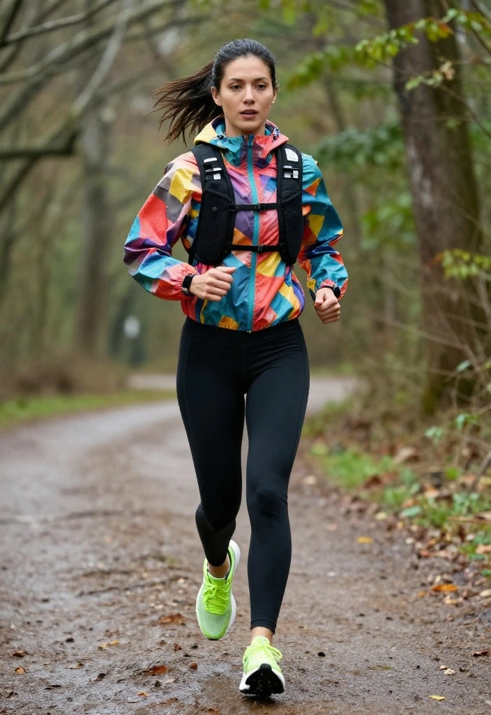 15 Rain Jacket Outfit Ideas for Women That Actually Look Cute - 3. Sporty Chic with Leggings 1