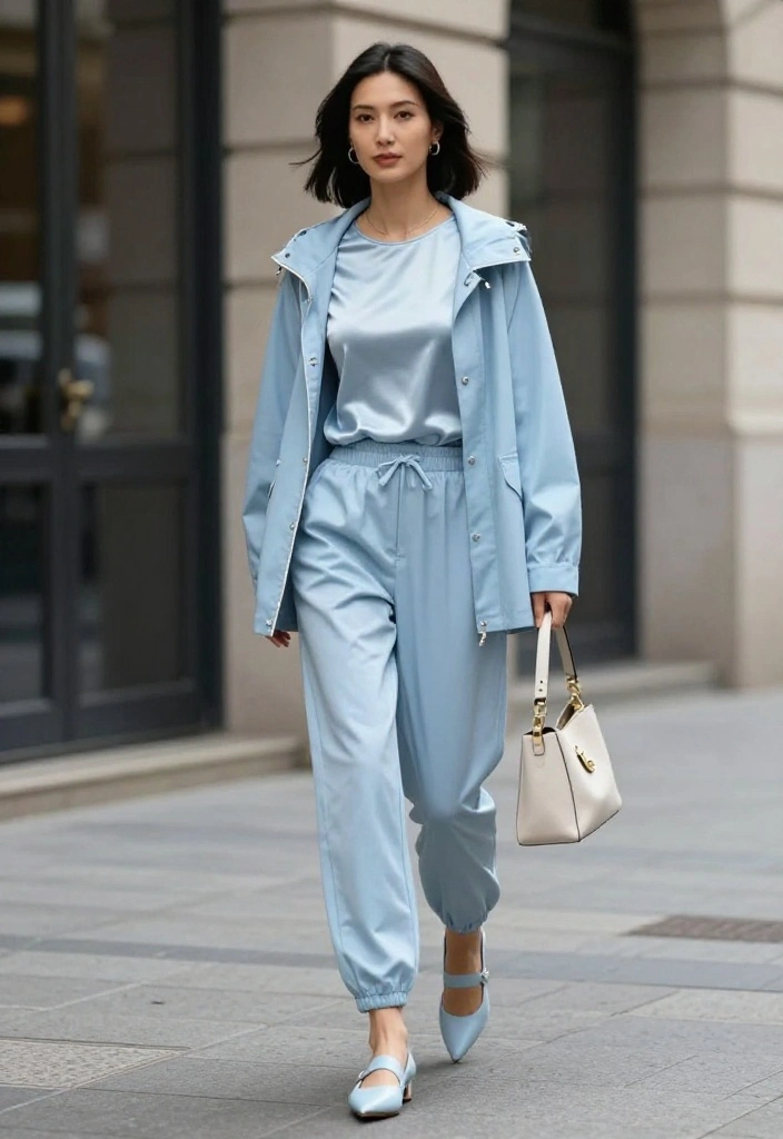 15 Rain Jacket Outfit Ideas for Women That Actually Look Cute - 6. Monochrome Magic 1