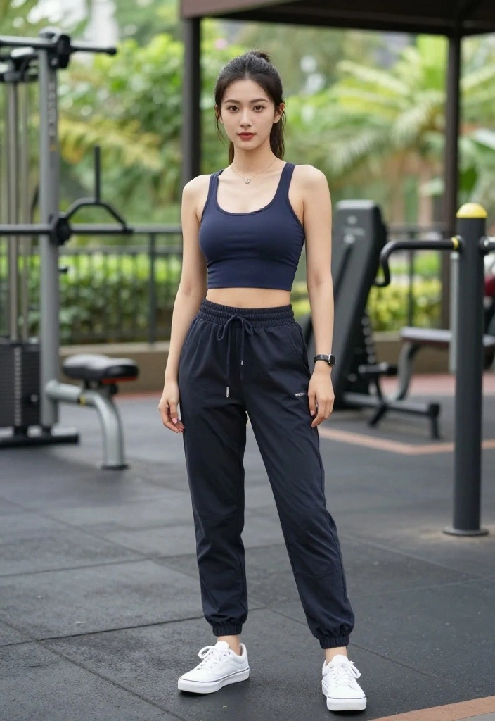 15 White Vans Outfit Ideas for Women That Dress Them Up or Down - 11. Trendy Athleisure Look 1