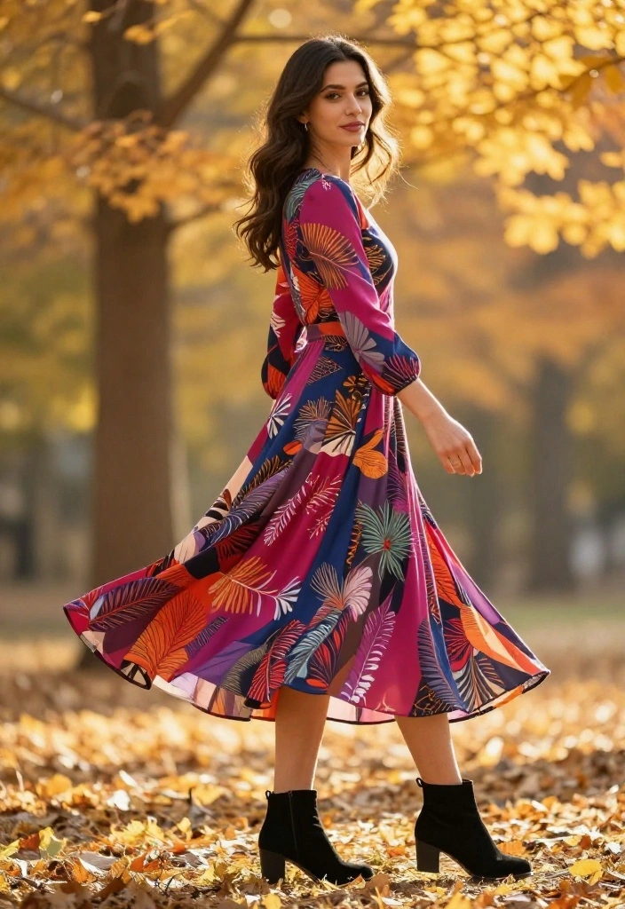 15 Women Outfit Botines Negras Cortas Ideas That Show Off - 12. Classic Fit-and-Flare Dresses 1